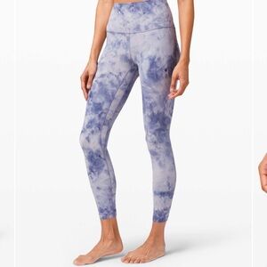 Lululemon Athletica Blue Tie-Dye Leggings